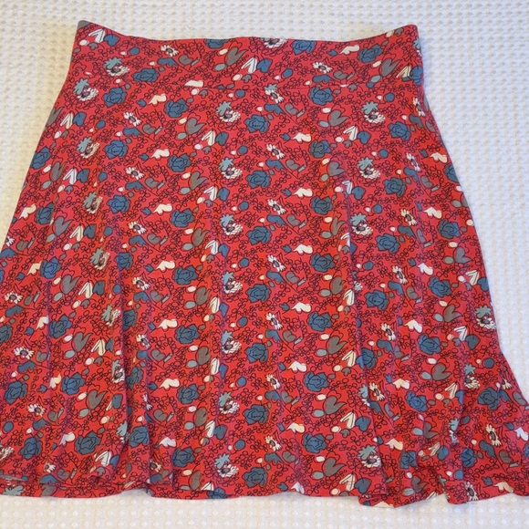 Boden Dresses & Skirts - Boden Size 8 Red-Pink Blue Gray White Floral A-Line Mini Knee Length Skirt